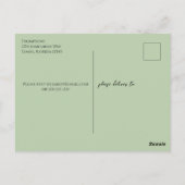 Whimsical Waterverf Margarita Limoen Calligrafie Briefkaart (Achterkant)