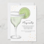 Whimsical Waterverf Margarita Limoen Calligrafie Kaart (Voorkant)