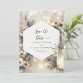 Whimsical Waterverf Mason Jar Wedding Save The Date (Staand voorkant)