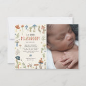 Whimsical Waterverf Mushroom Baby shower Bedankkaart (Voorkant)
