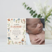 Whimsical Waterverf Mushroom Baby shower Bedankkaart (Staand voorkant)