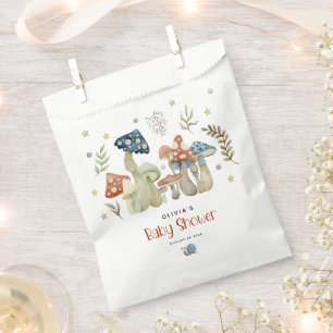Whimsical Waterverf Mushroom Baby shower Bedankzakje