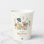 Whimsical Waterverf Mushroom Baby shower Papieren Bekers (Achterkant)