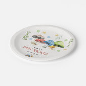Whimsical Waterverf Mushroom Baby shower Papieren Bordje (Gekanteld)