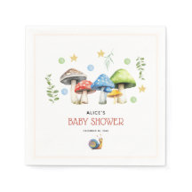 Whimsical Waterverf Mushroom Baby shower
