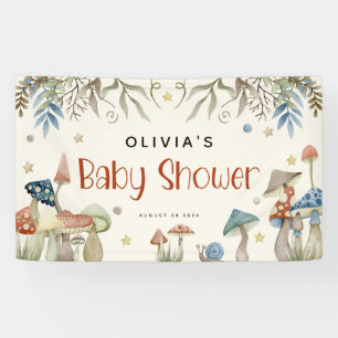 Whimsical Waterverf Mushroom Baby shower Spandoek