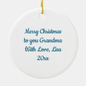 Whimsical Waterverf Mushroom Christmas Keramisch Ornament (Achterkant)