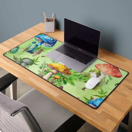 Whimsical Waterverf Mushroom Garden Bureaumat (Kantoor 2)