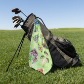 Whimsical Waterverf Mushroom Garden Golfhanddoek (Groen)