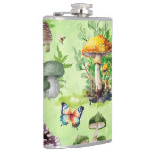 Whimsical Waterverf Mushroom Garden Heupfles (Rechts)