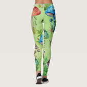 Whimsical Waterverf Mushroom Garden Leggings (Achterkant)