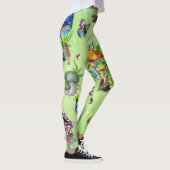 Whimsical Waterverf Mushroom Garden Leggings (Rechts)