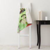 Whimsical Waterverf Mushroom Garden Sherpa Deken (In situ)