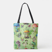 Whimsical Waterverf Mushroom Garden Tote Bag (Achterkant)