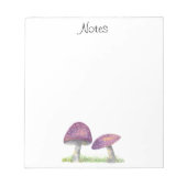 Whimsical Waterverf Mushroom Notepad Notitieblok (Voorkant)