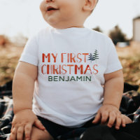 Whimsical Waterverf My First Kerstname Baby