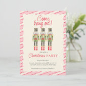 Whimsical Waterverf Nutcrackers Kerstfeest Feestdagenkaart (Staand voorkant)