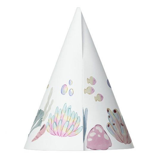 Whimsical Waterverf Onder het Zee Feesthoedjes (Achterkant)