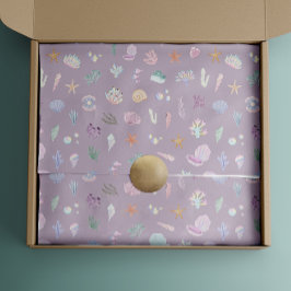 Whimsical Waterverf Onder het Zee Zeemeermin Parti Tissuepapier