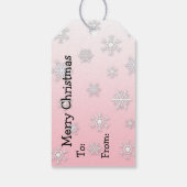 Whimsical Waterverf Owls and Snowflakes Kerstmis Cadeaulabel (Achterkant)