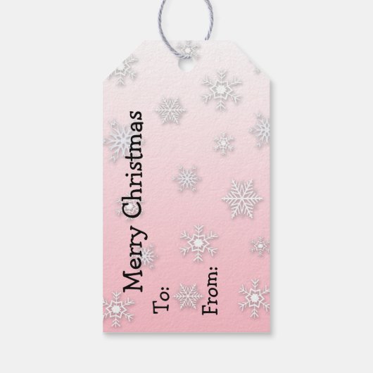 Whimsical Waterverf Owls and Snowflakes Kerstmis Cadeaulabel (Achterkant)