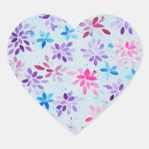 ​Whimsical Waterverf Paars & Roze Bloemen