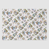 Whimsical  Waterverf Paashaas Patroon Tissuepapier (Voorkant)