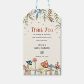 Whimsical Waterverf Paddestoel Baby shower Favor Cadeaulabel (Voorkant)