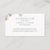 Whimsical Waterverf Painted Chilcare  Visitekaartje (Achterkant)