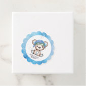 Whimsical Waterverf Pilot Teddy Bear Bedankjes Labels (In situ)