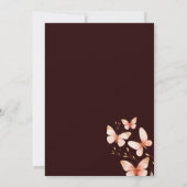 Whimsical Waterverf Pink Butterfly Baby shower Kaart (Achterkant)