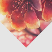 Whimsical Waterverf Pink Cherry Blossoms Tissuepapier (Detail)