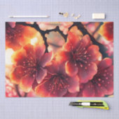 Whimsical Waterverf Pink Cherry Blossoms Tissuepapier (Craft)