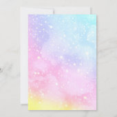 Whimsical Waterverf Rainbow Unicorn Birthday Kaart (Achterkant)