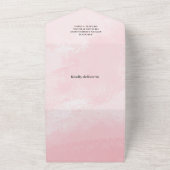 Whimsical Waterverf Roze Dragon Baby shower All In One Uitnodiging (Buitenkant)