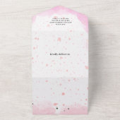 Whimsical Waterverf Roze Dragon Baby shower All In One Uitnodiging (Buitenkant)