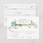 Whimsical Waterverf RSVP Kaartje (Voorkant / Achterkant)