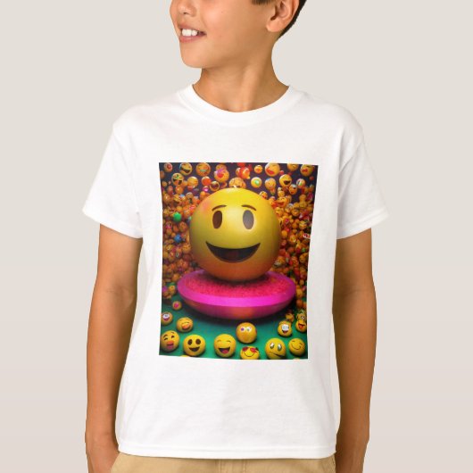 Whimsical Waterverf Smile T-shirt (Voorkant)