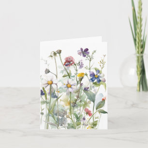 Whimsical Waterverf Spring Mix Kaart