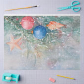 Whimsical Waterverf Stars Balls op kerstboom Tissuepapier (Craft)