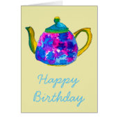 Whimsical waterverf teapot (Voorkant)