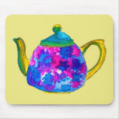 Whimsical waterverf teapot muismat (Voorkant)