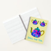 Whimsical waterverf teapot notitieboek (Binnen)