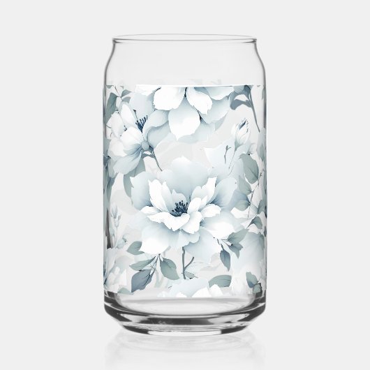 Whimsical Waterverf Tuin Bloemenpatroon Blikvorm Glas (Voorkant)