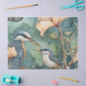 Whimsical Waterverf Tuin met Vogels Decoupage Tissuepapier (Craft)