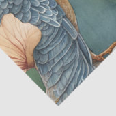 Whimsical Waterverf Tuin met Vogels Decoupage Tissuepapier (Detail)