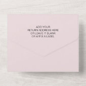 Whimsical Waterverf Unicorn Castle All In One Uitnodiging (Achterkant)