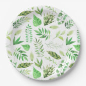Whimsical Waterverf verliest Greenery | Papieren Bordje (Voorkant)