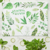 Whimsical Waterverf verliest Greenery | Theedoek (Gevouwen)
