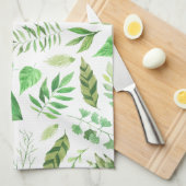 Whimsical Waterverf verliest Greenery | Theedoek (Quarter Fold)